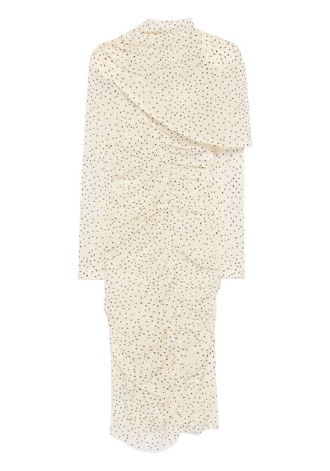 Cream polka dot-print midi dress Magda butrym - women